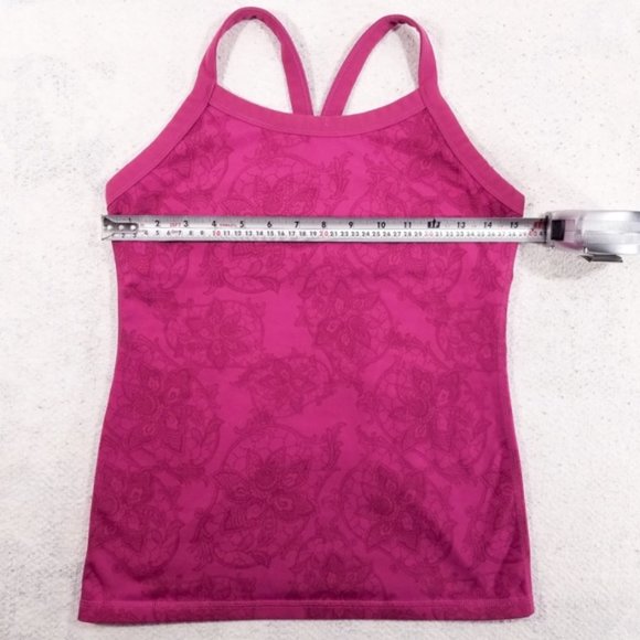 Lululemon Cute Pink Floral Built-In Bra Tank Top - Picture 5 of 7